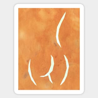 Rust orange female figure Sticker